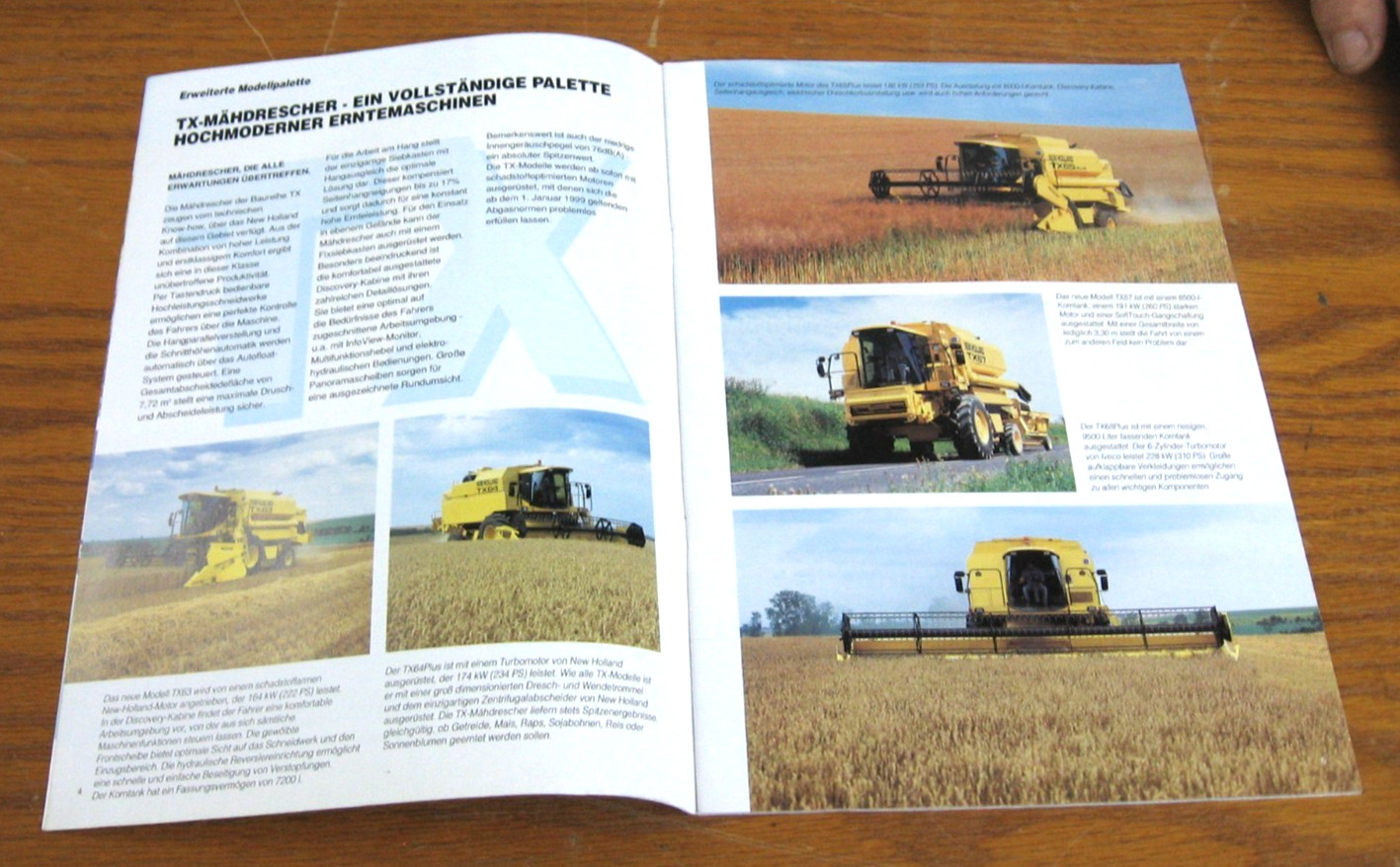 1997 NEW HOLLAND COMBINE TX BROCHURE SALES CATALOG PRINTED IN ITALY NOT ENGLISH