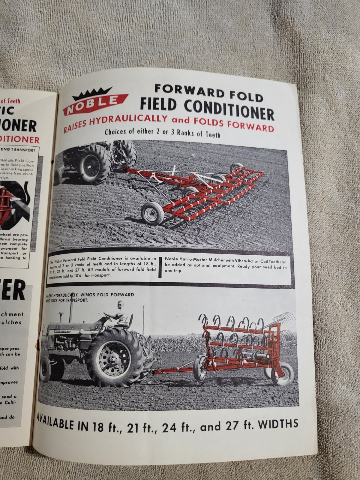 NOBLE DAKON Harrow BROCHURE 1968? John Deere IH Sioux Falls, SD. Dakota Iron