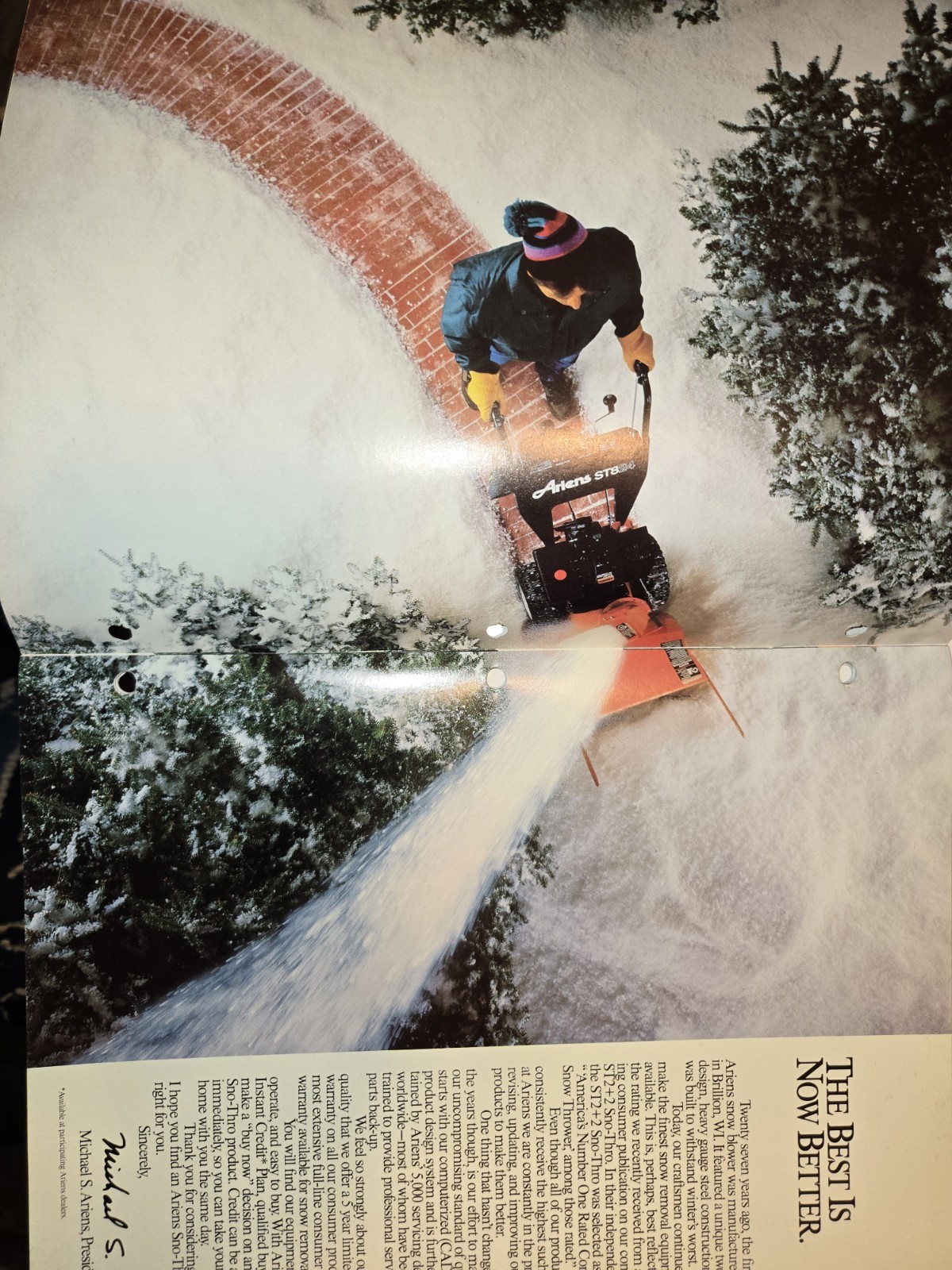 1987 1988 ARIENS DEALERSHIP ADVERTISING BROCHURES SNO-THROS