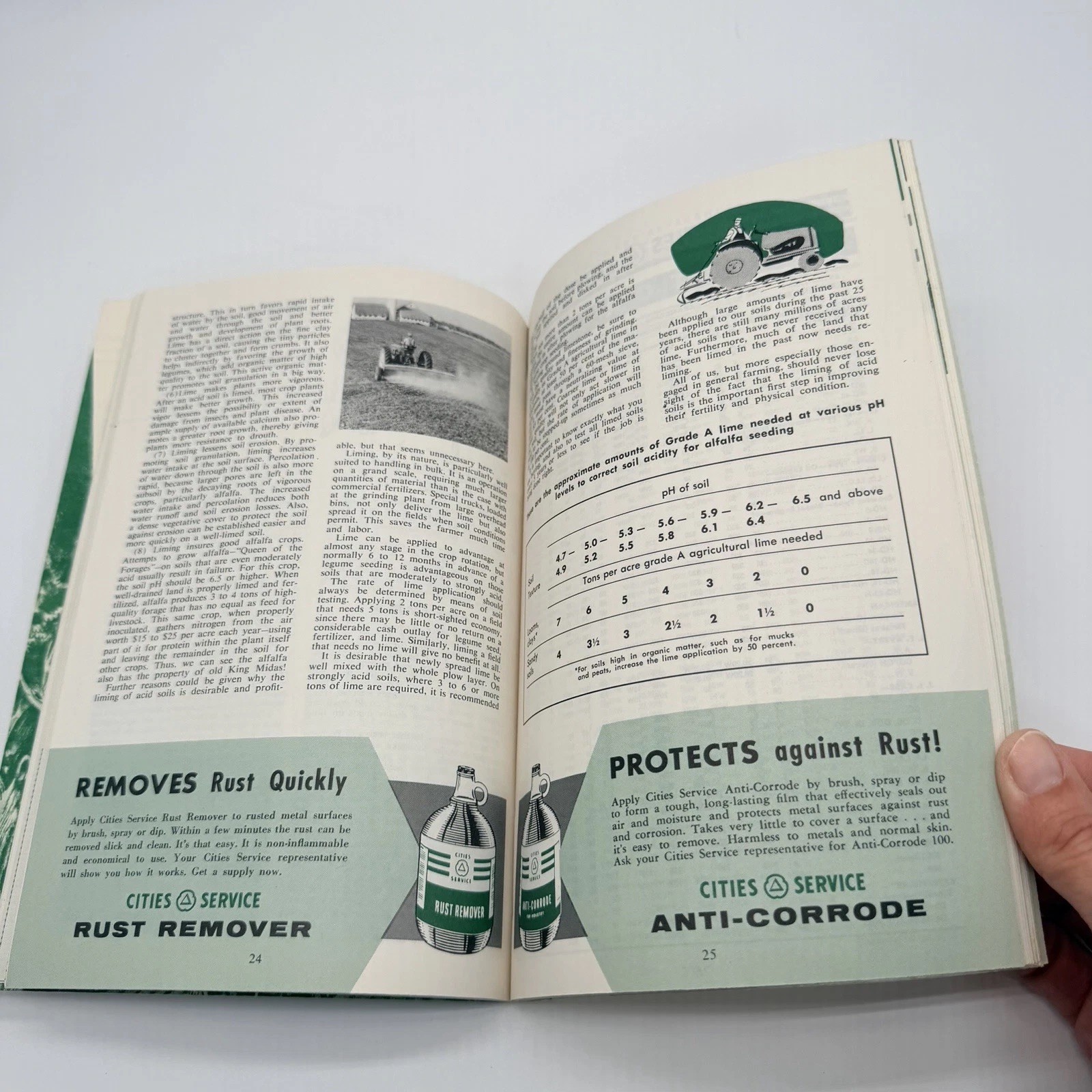 Vtg 1956 Farm Book & Almanac – Cities Service – 50s Tractor Gas Oil Agriculture