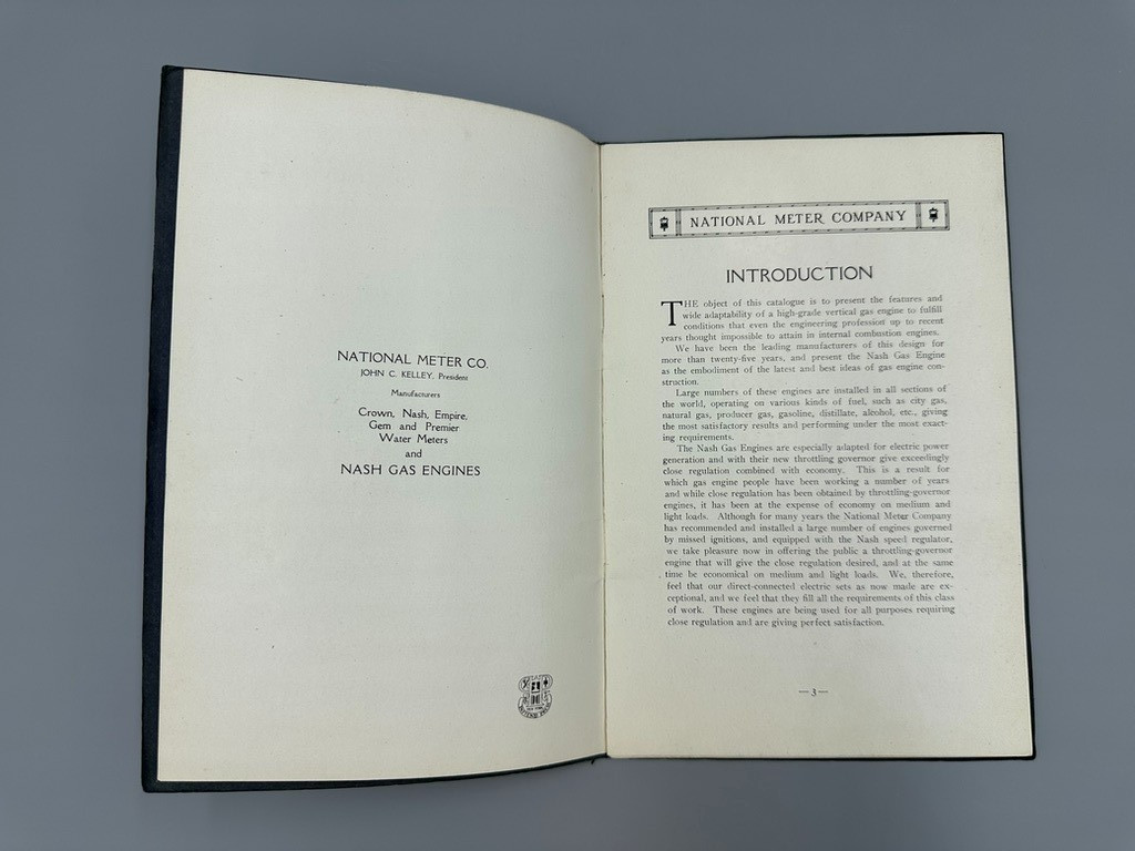 1908 NASH GAS ENGINES National Meter Co CATALOG Antique Advertising