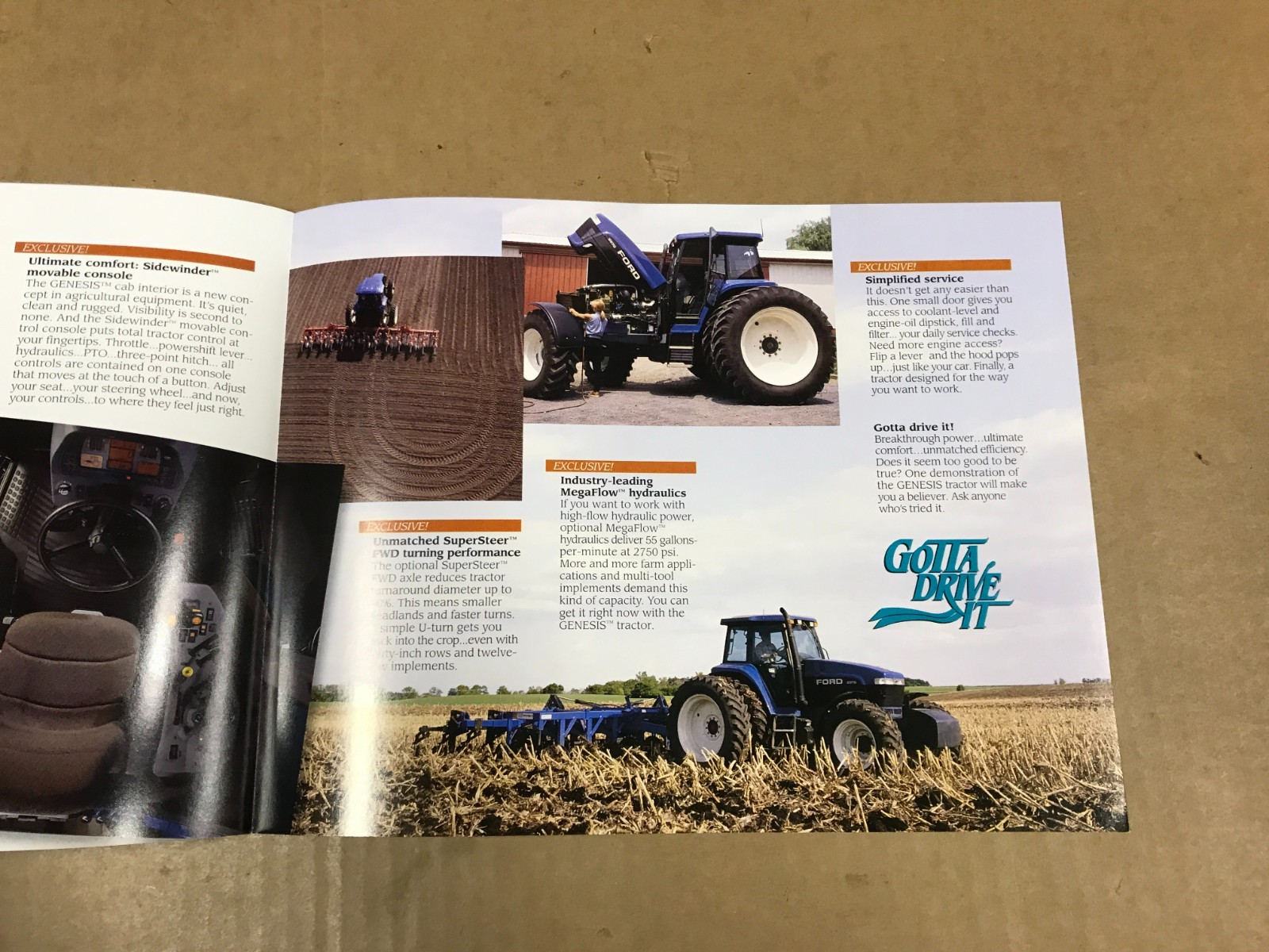 Vintage 1994 Genesis – Ford 145-210 PTO HP-70 Series Tractors Salesman Brochure