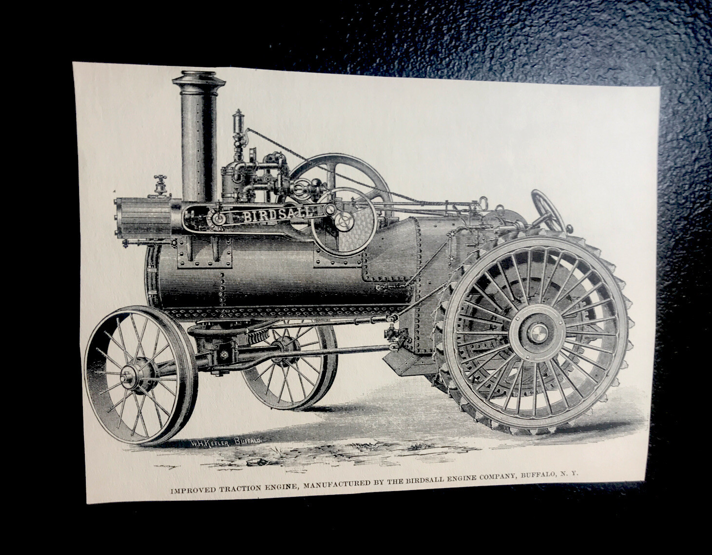 1889 Birdsall Tractor Farm Engraving Advertising – Buffalo – New York