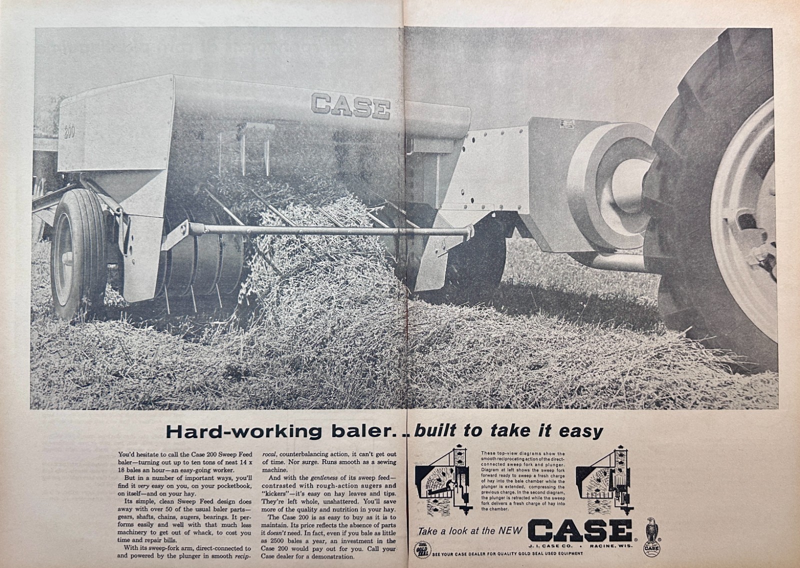 Lot of (3) case Farm Equipment Ads from 1963-1964 Ad Set #5086