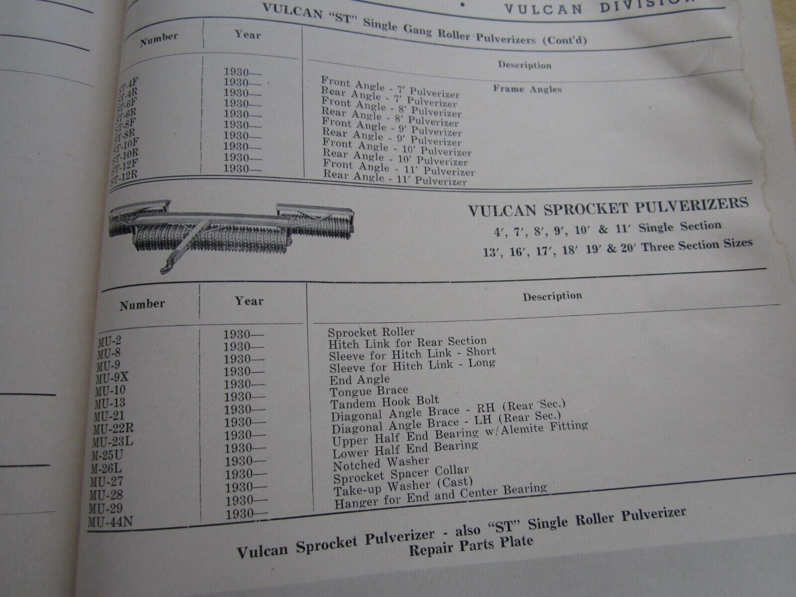1952 FARM TOOLS, INC HORSE DRAWN FARM IMPLEMENTS 70+ PAGE PARTS CATALOG MANUAL