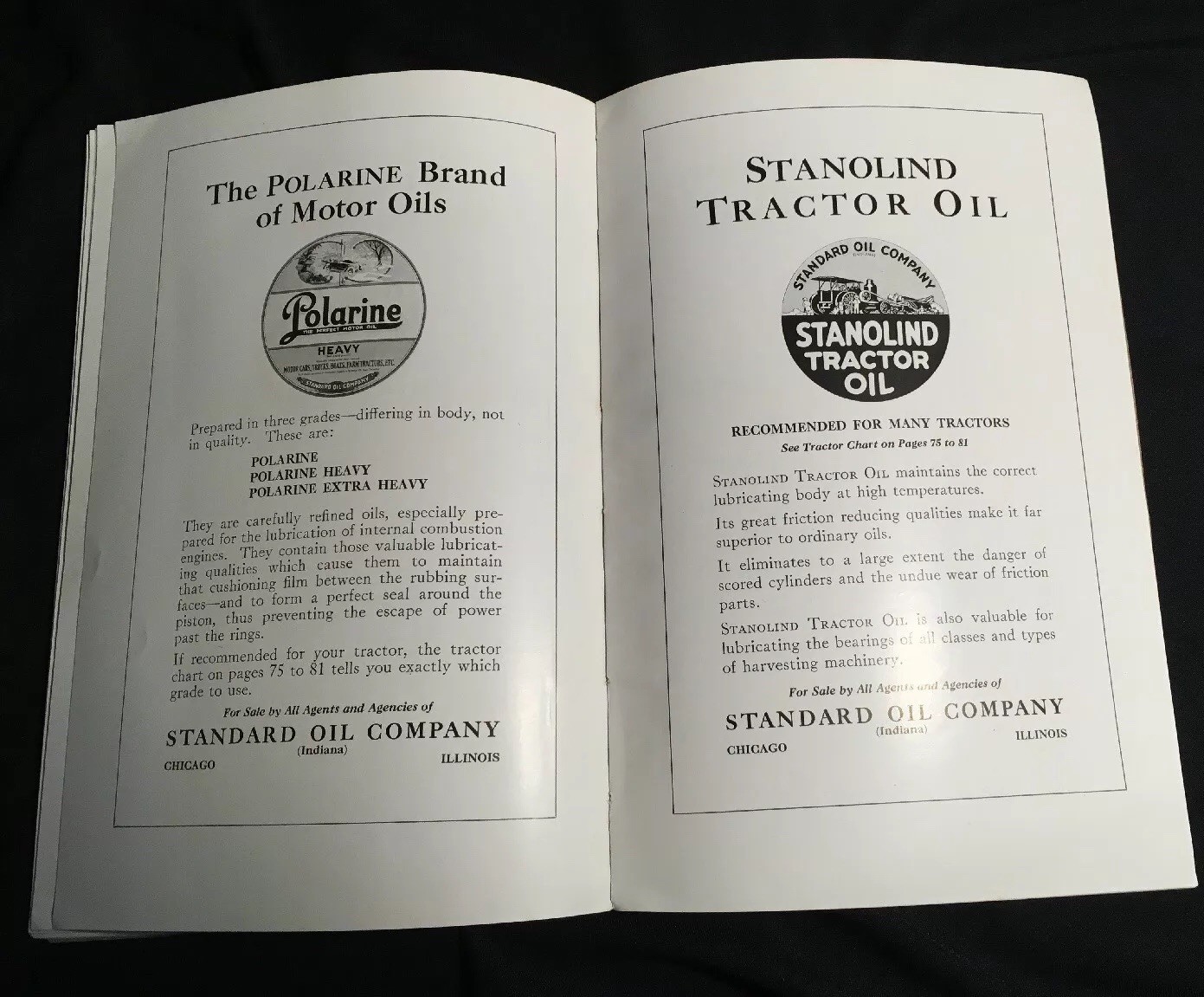 Antique 1919 Standard Oil Tractor Lubrication Manual