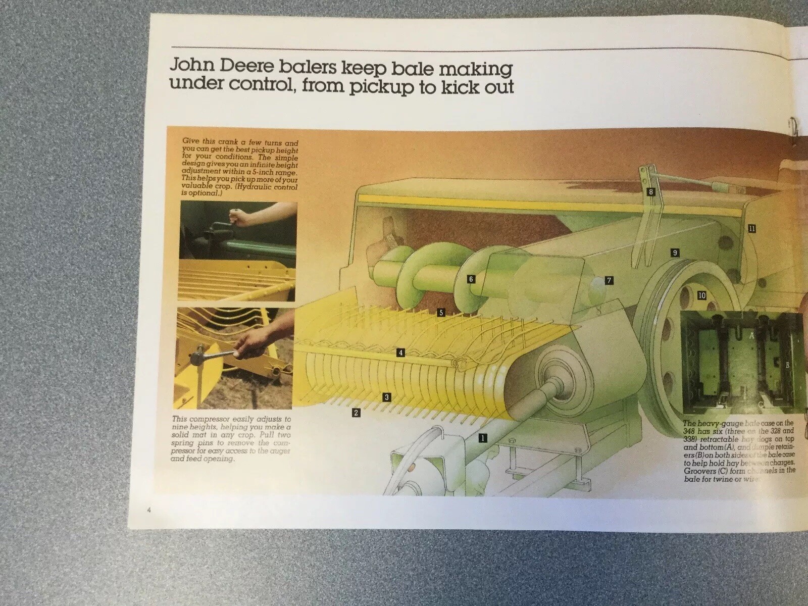 John Deere Rectangular Balers 8 Pages – 1988 Sales Brochure