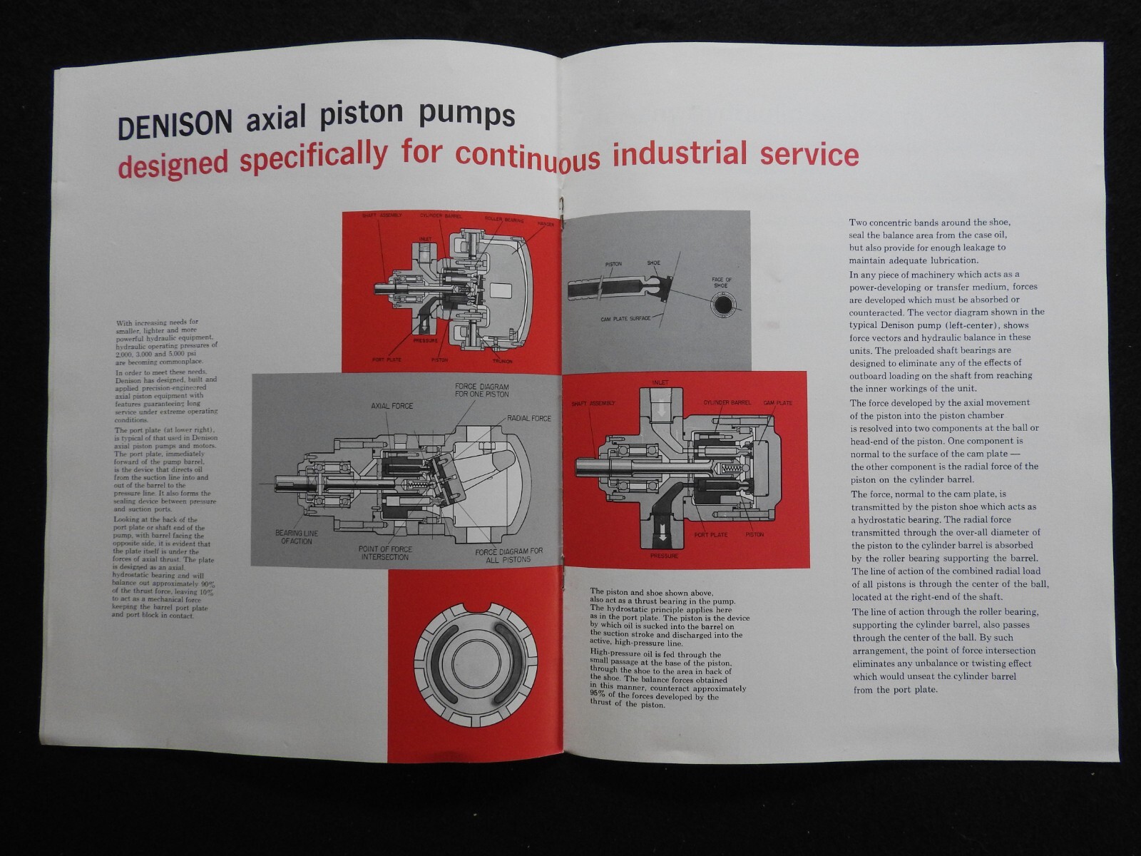 1950&rsquo;s Denison Axial Piston Hydraul Pumps Engineering Sales Brochure Columbus OH