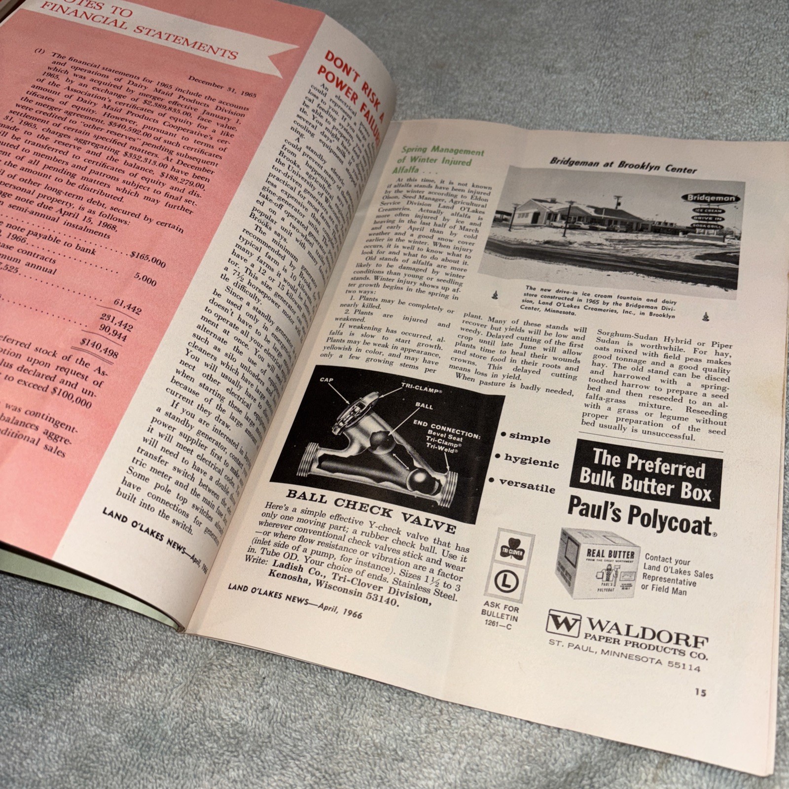 Vintage 1966 April Land O Lakes agricultural magazine
