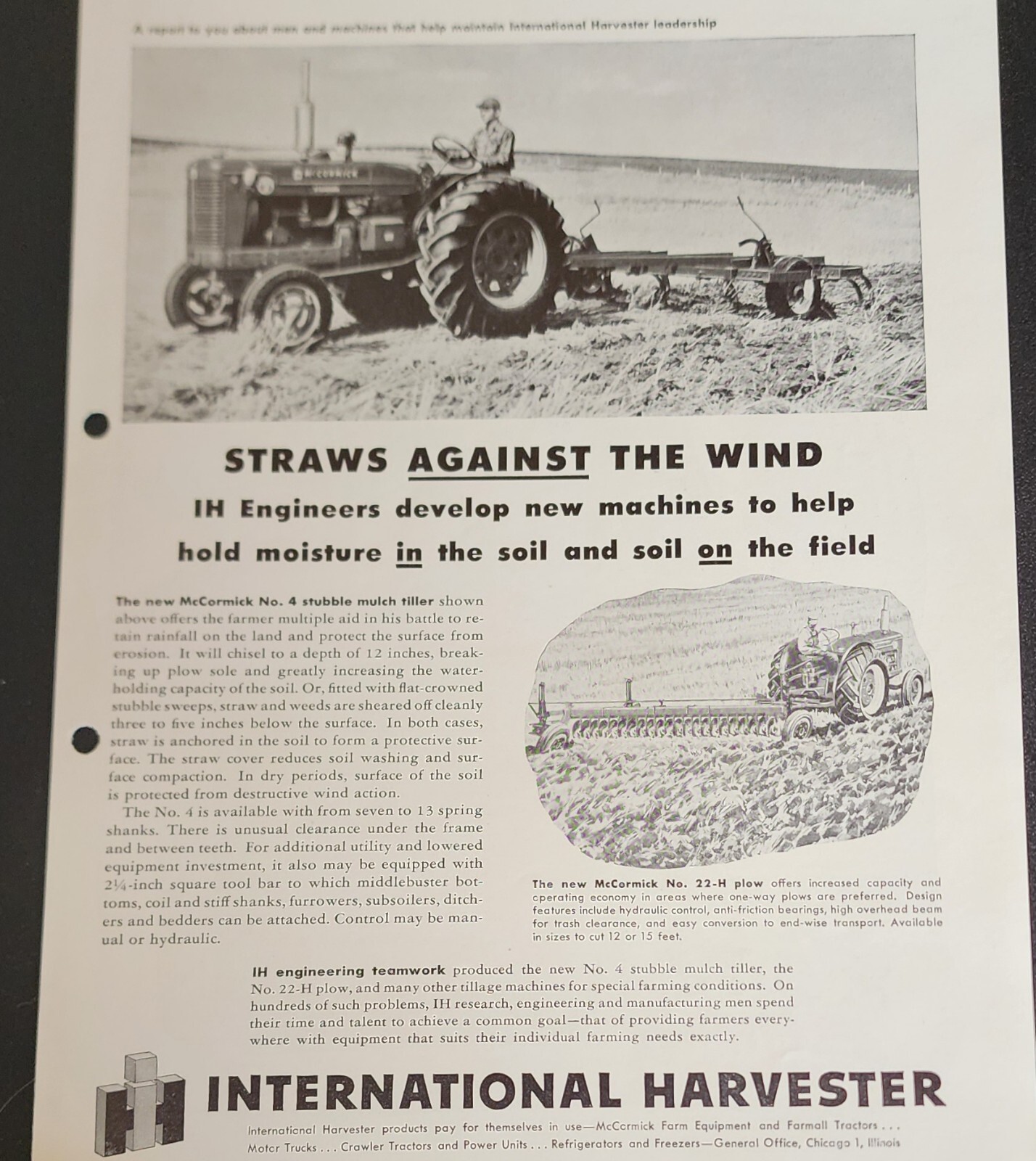 IH International Harvester McCormick Picture Magazine Ad Farm Tractor Wall Art