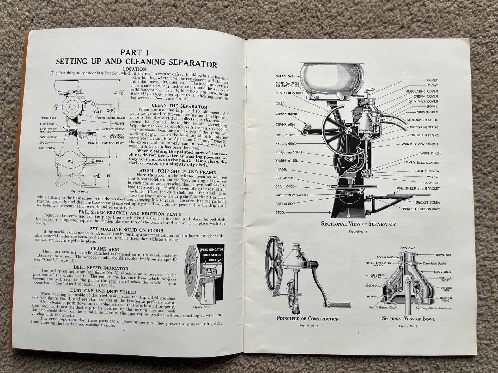 2 DELAVAL CREAM SEPARATOR INSTRUCTION MANUALS
