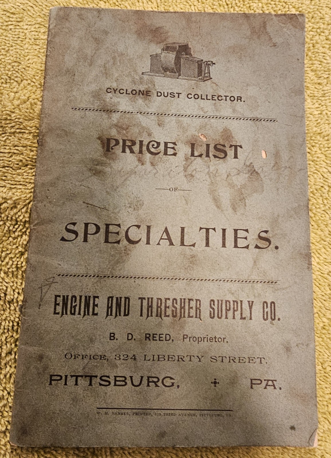 Antique Vintage circa 1900 Thresher Steam Engine Tractor Farm Equipment Catalog