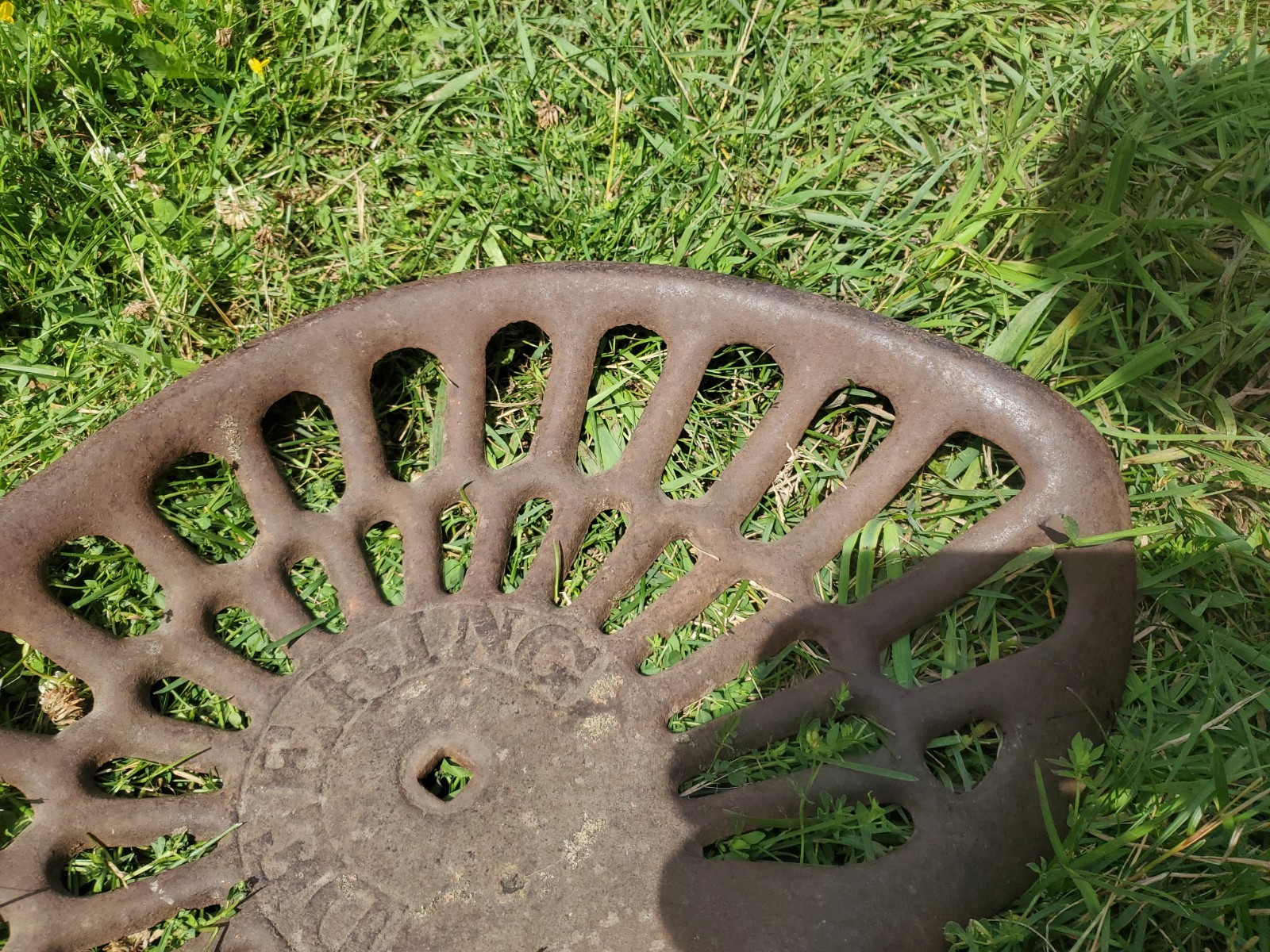 Vintage Deering Cast Iron Tractor Seat Antique Farm Equipment
