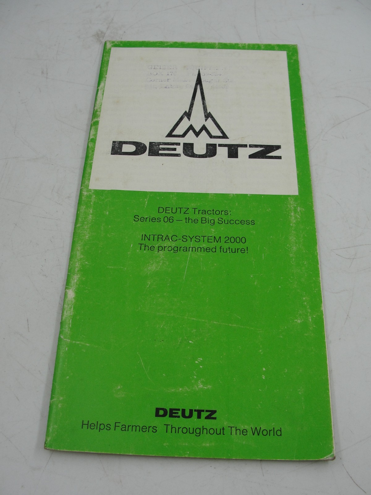 Deutz Tractors Series 06 The Big Success 1974 Brochure