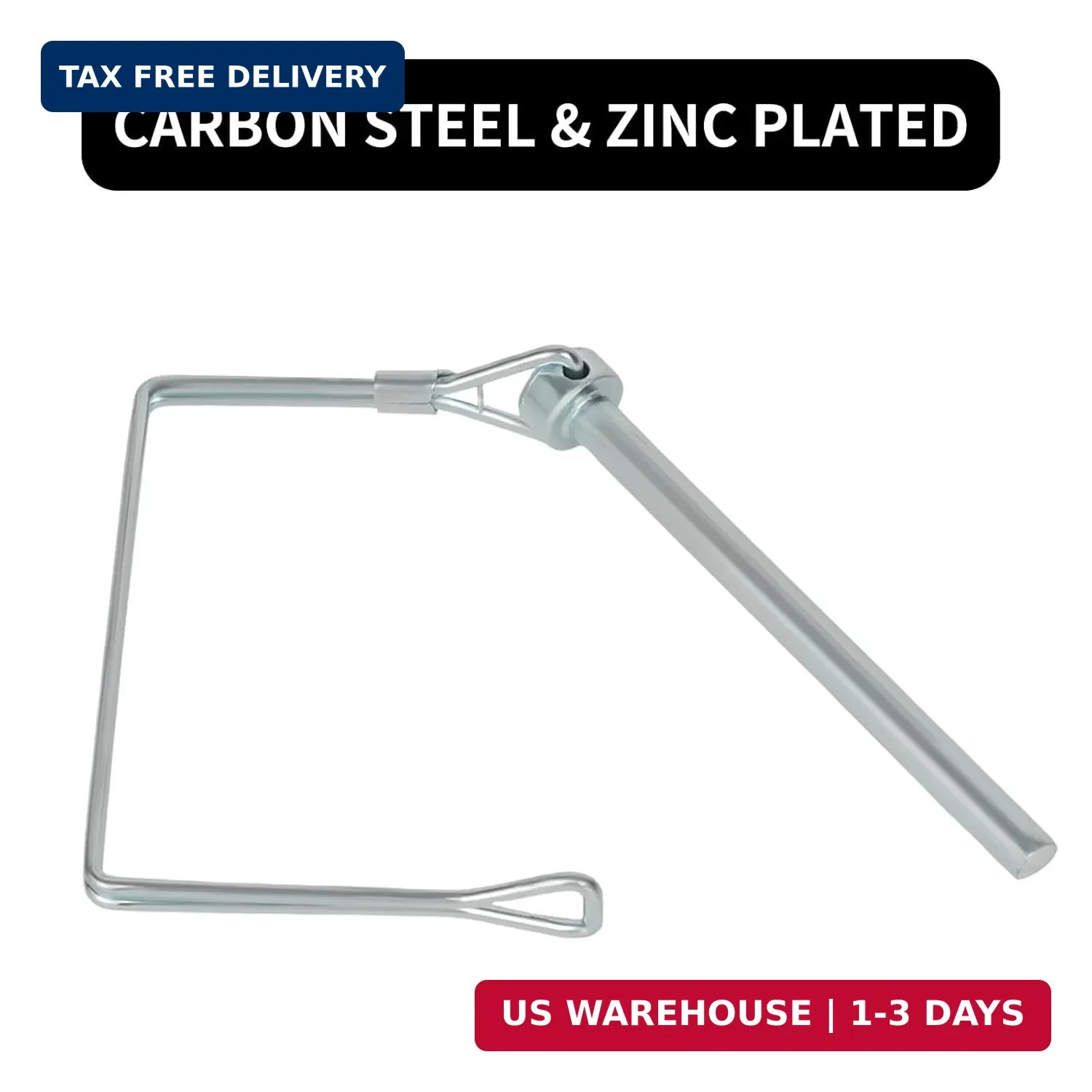 2 Pack Premium Safety Coupler Pin 1/4&Prime; x 3.15&Prime;(6.3mm x 80mm) High-Quality Traile