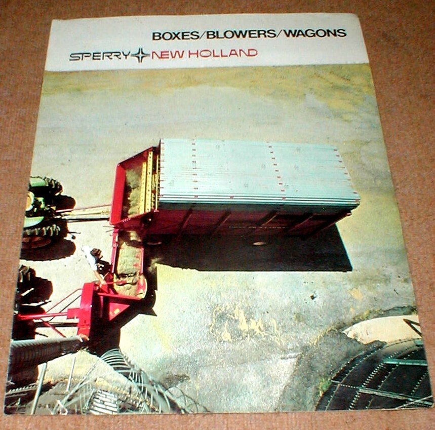 Sperry New Holland Boxes Blowers Wagons 1977 Full Color 8 Page Dealer Brochure