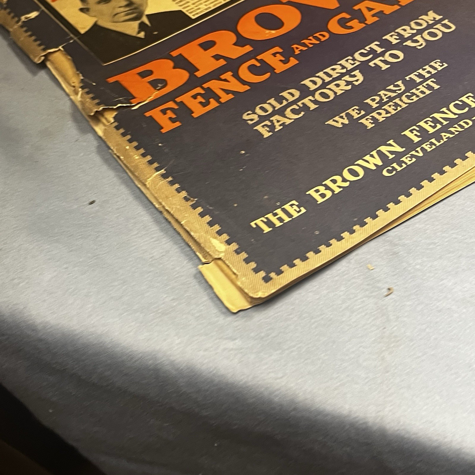 Vintage Sales Catalog Brown Fence Gate Barbes Wire