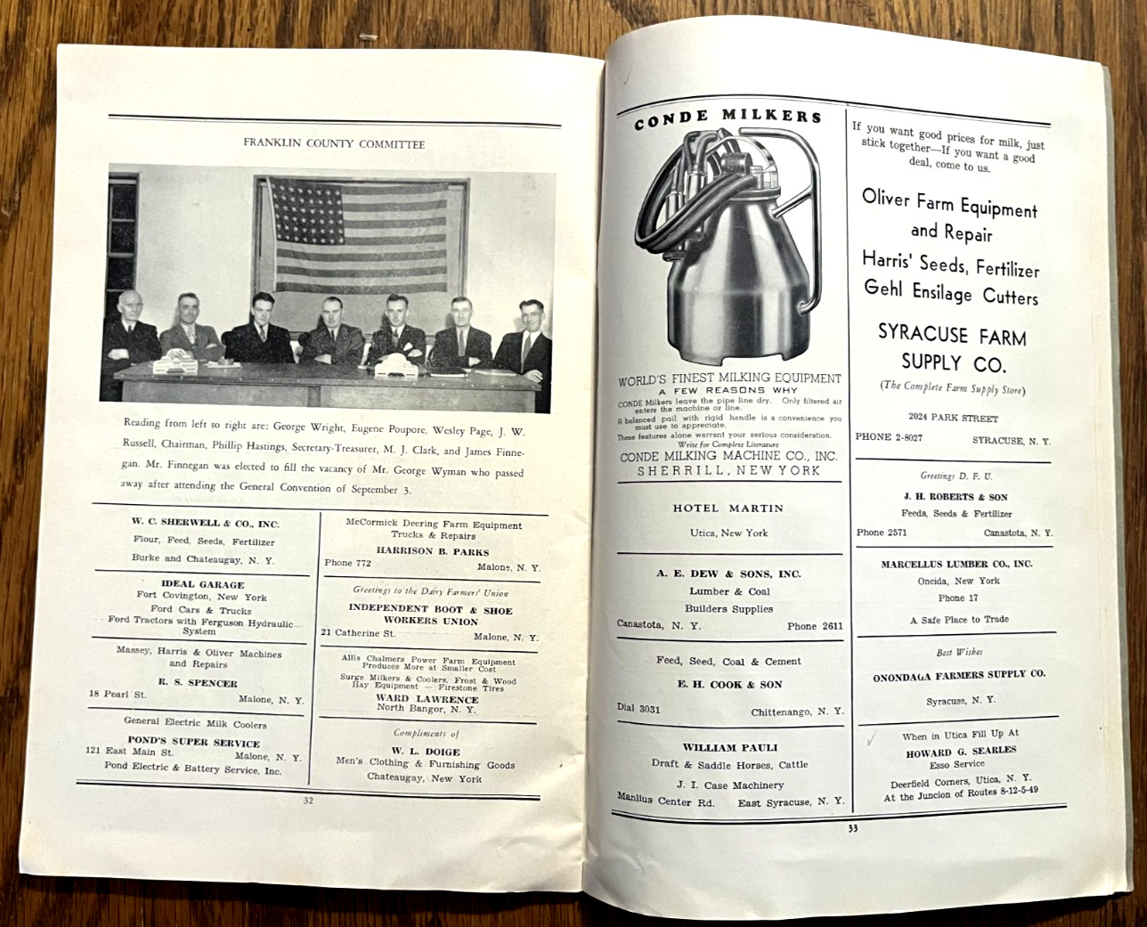 Dairy Farmers Union DFU 1940-41 Journal NYS Milk Plant & County photos local ads