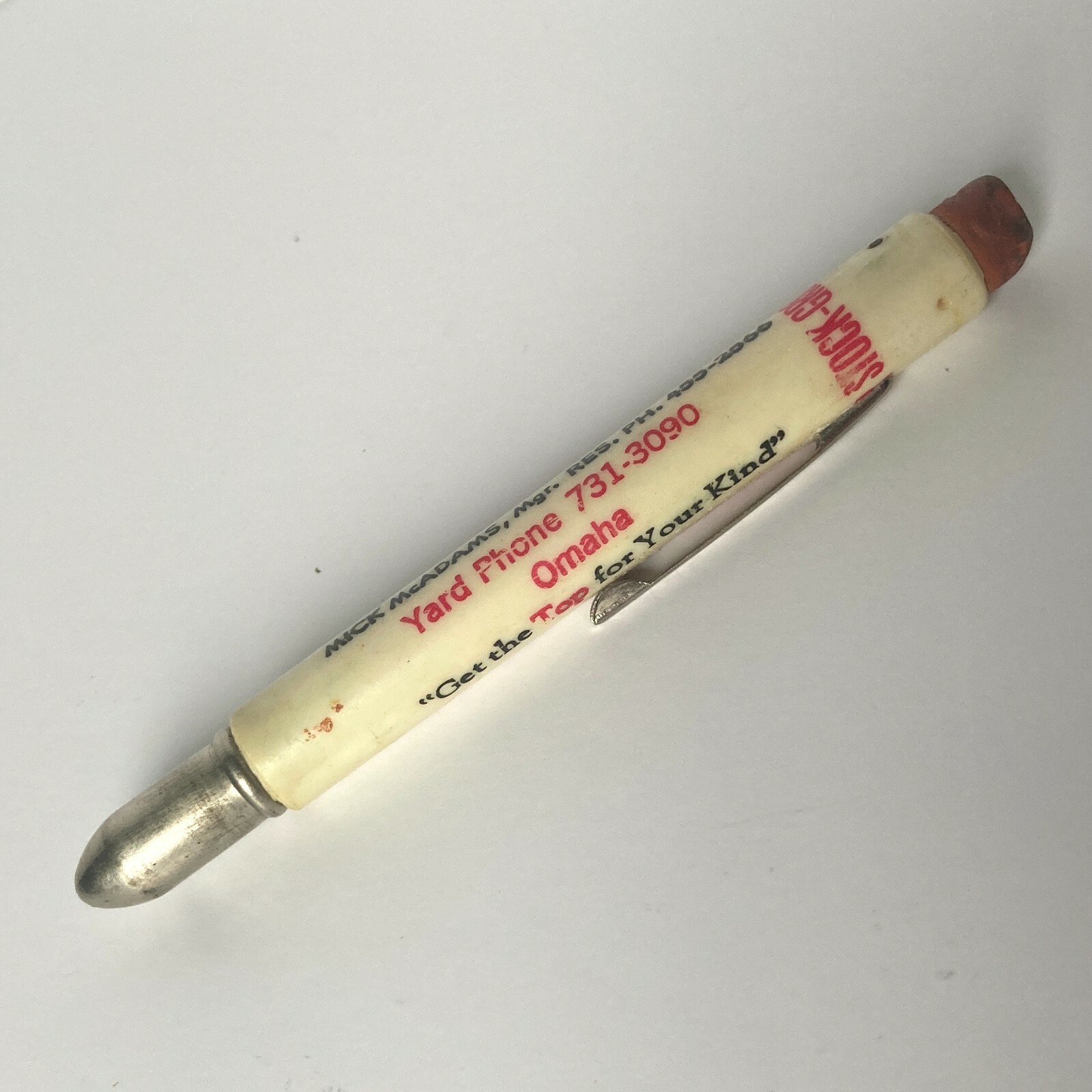 Bullet Pencil Tagg-R Live Stock Commission Livestock Growers Omaha Nebraska Vtg