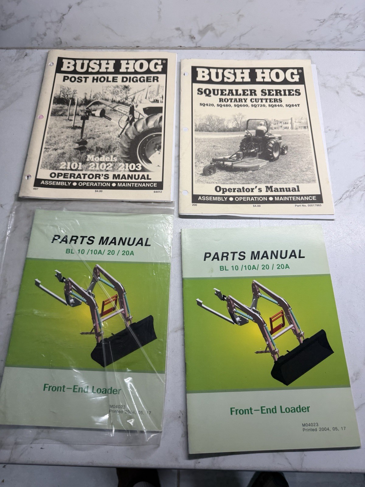 Bush Hog Post Hole Digger Model 2101, 2102, and 2103 Manual & Others