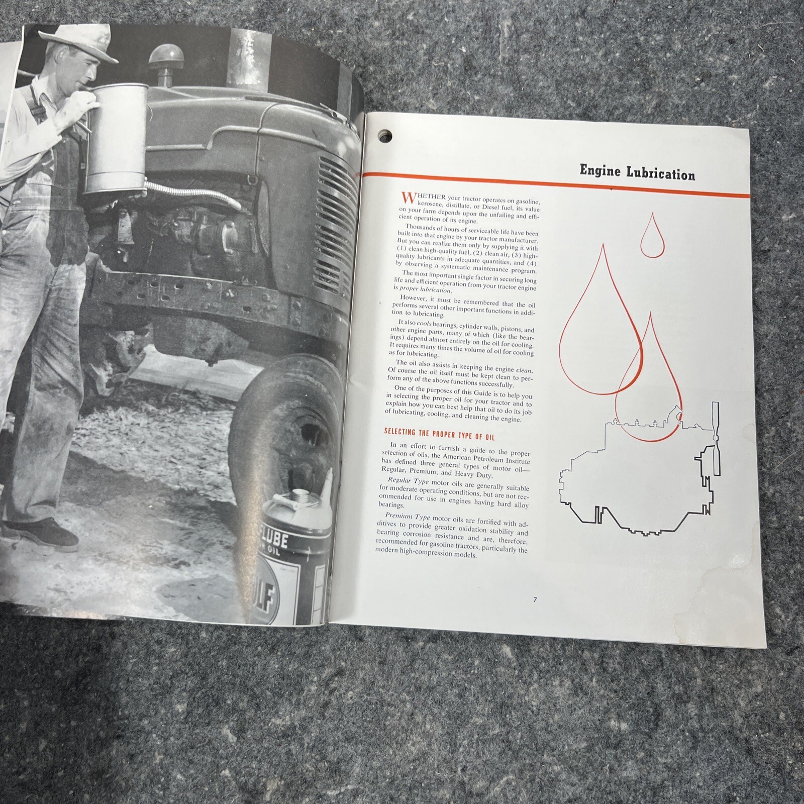 Vintage 1950&rsquo;s Gulf Oil Corporation FARM Tractor Guide / Maintenance OEM