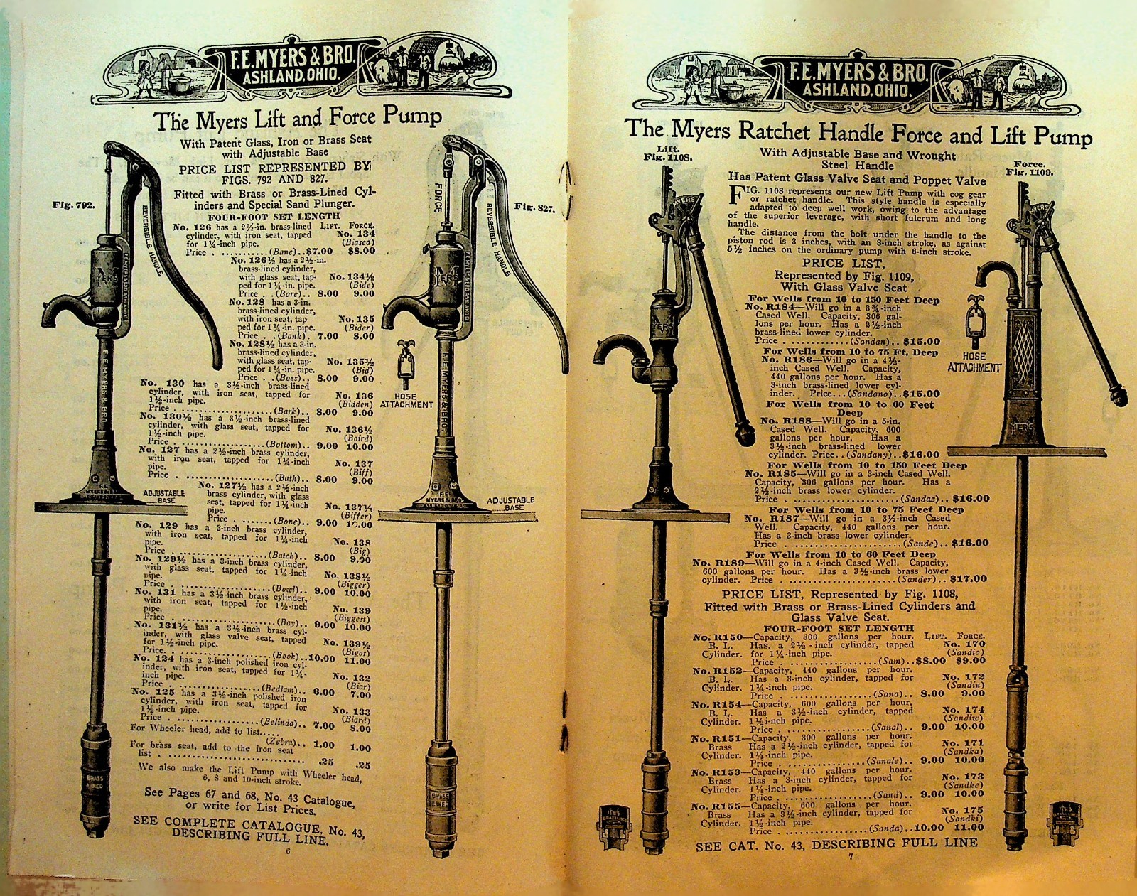 FE Myers & Bro Ashland Pump & Hay Tool Works Catalog ca 1910 Myers Branch