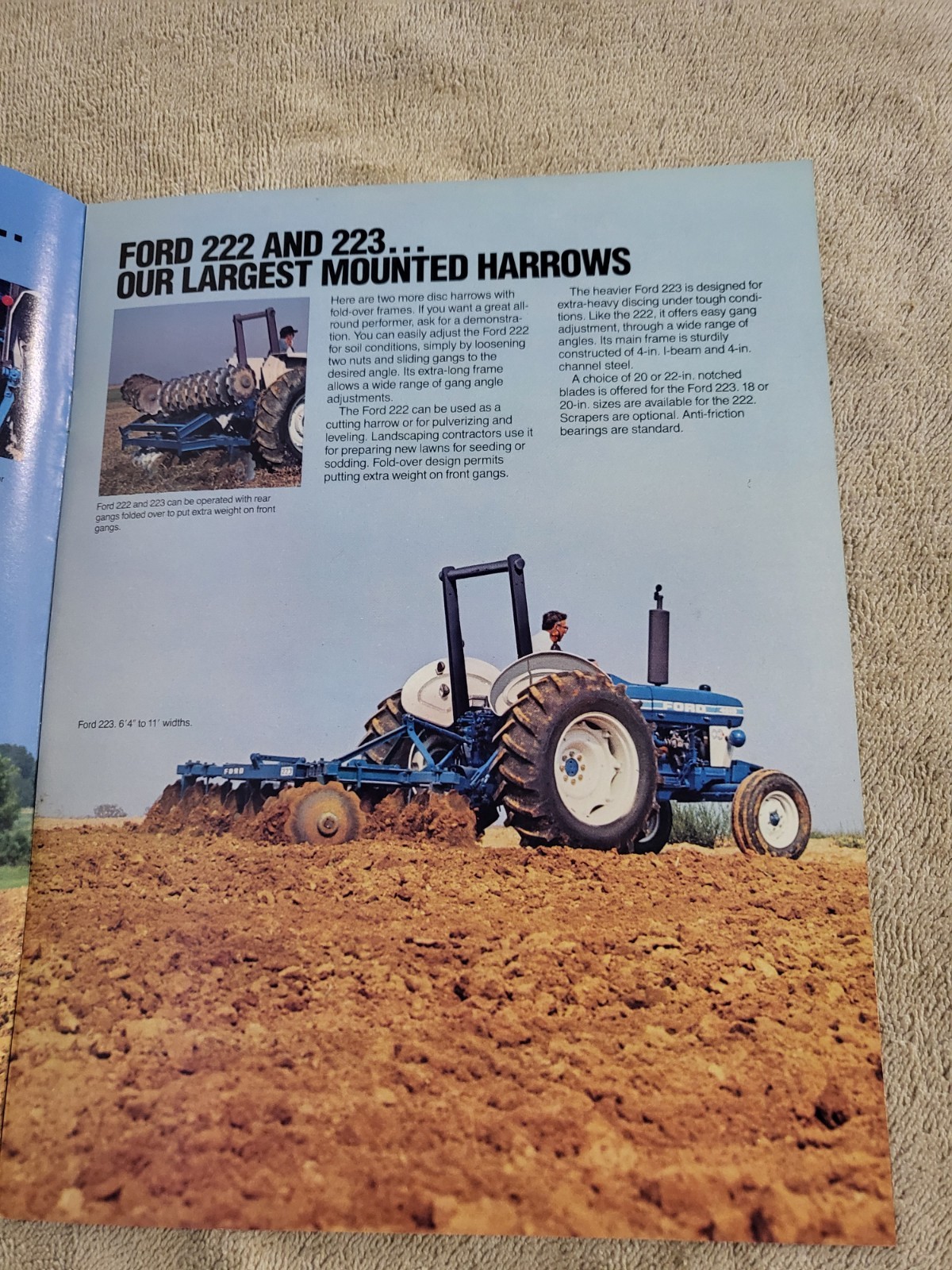 1984 Vintage Ford 200-251 Disk Harrow BROCHURE Tractor on Cover: TW-15 Troy, MI.
