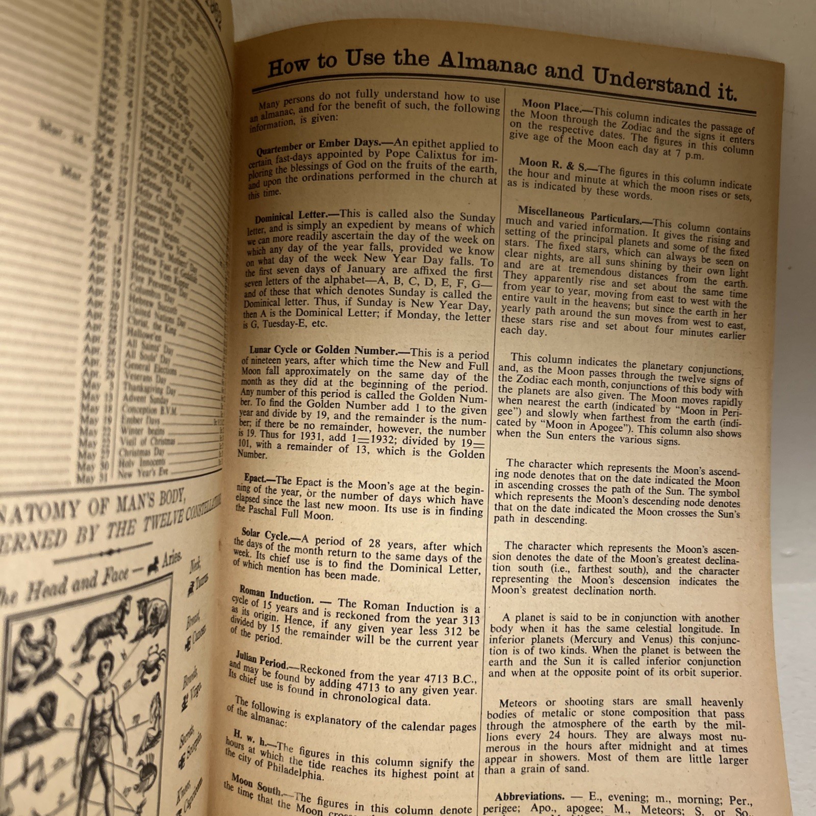Vintage 1962 John Baer&rsquo;s Sons Agricultural Almanac Lancaster PA Farmers Almanac