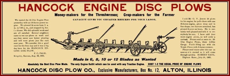 Hancock Plows of Alton, Illinois NEW Sign, 16 x 16&Prime; USA STEEL XL Size – 8 lbs