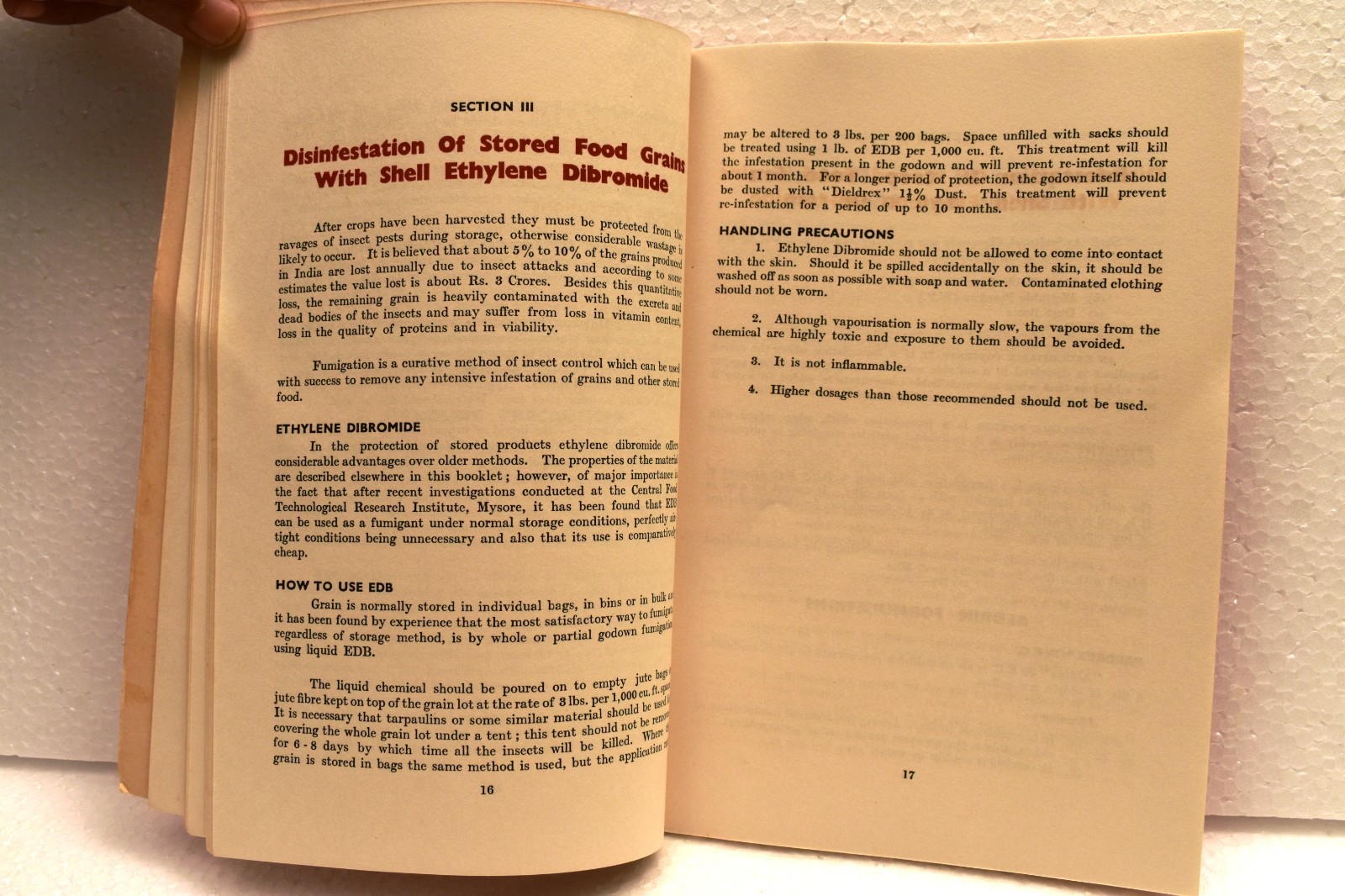 Vintage Shell Agricultural Chemicals Booklet India Farming Products Brochure