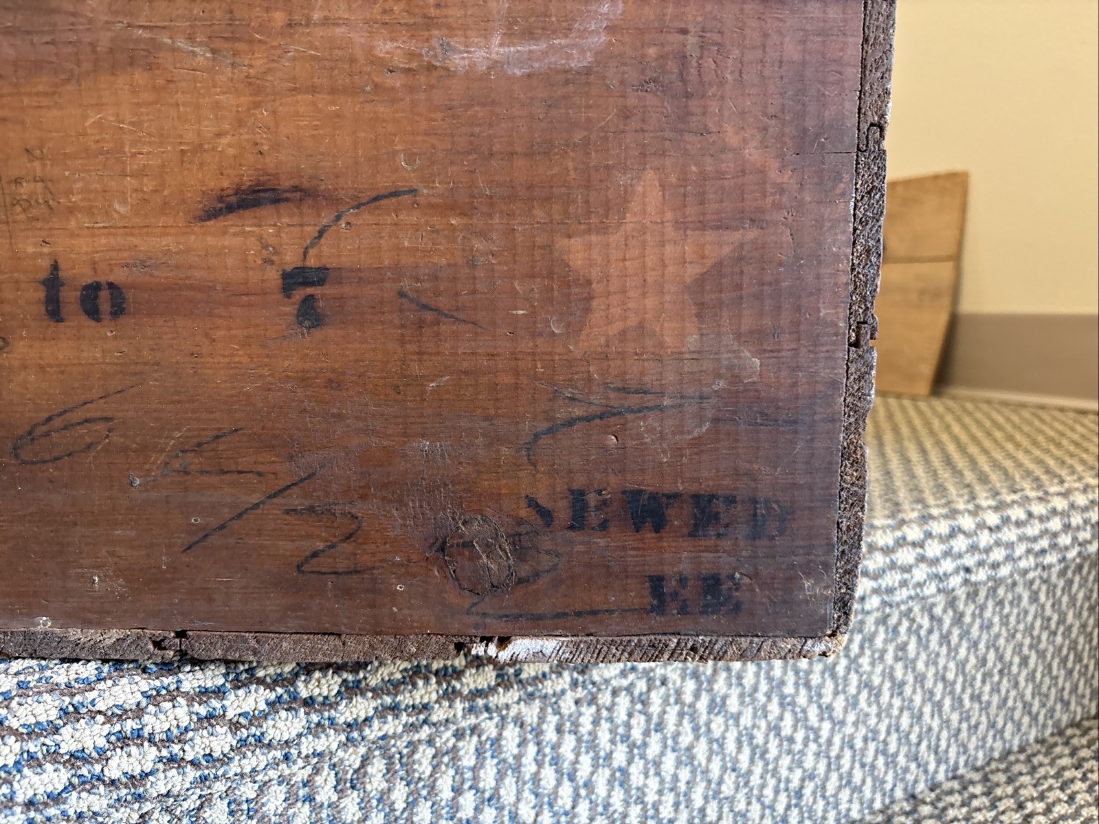 XL Antique Wooden Crate Beals & Torrey Shoe Co. Milwaukee Wisconsin Boot Box