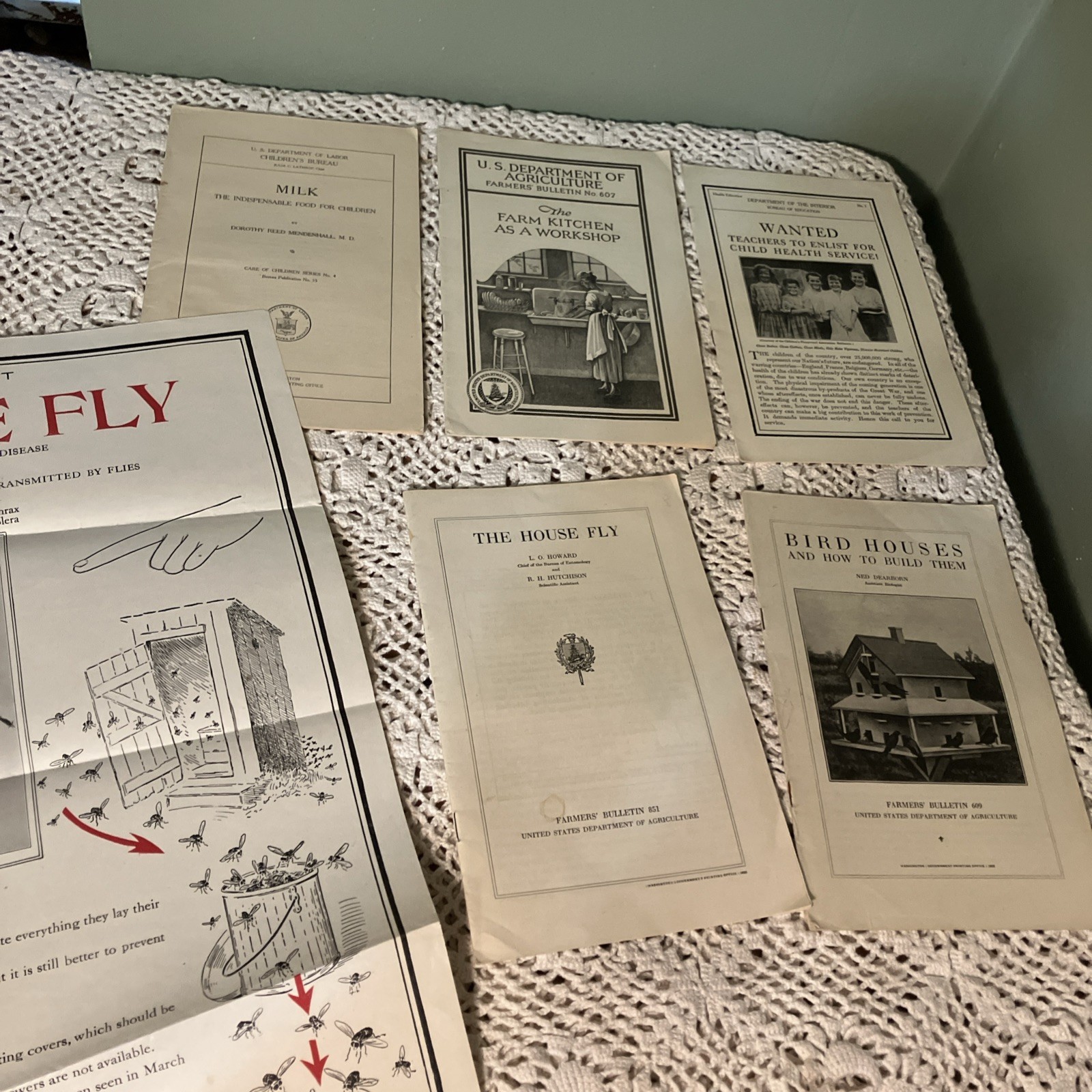 Departments of US Government Antique 1900&rsquo;s & 20&rsquo;s Bulletin&rsquo;s Pamphlet&rsquo;s -C
