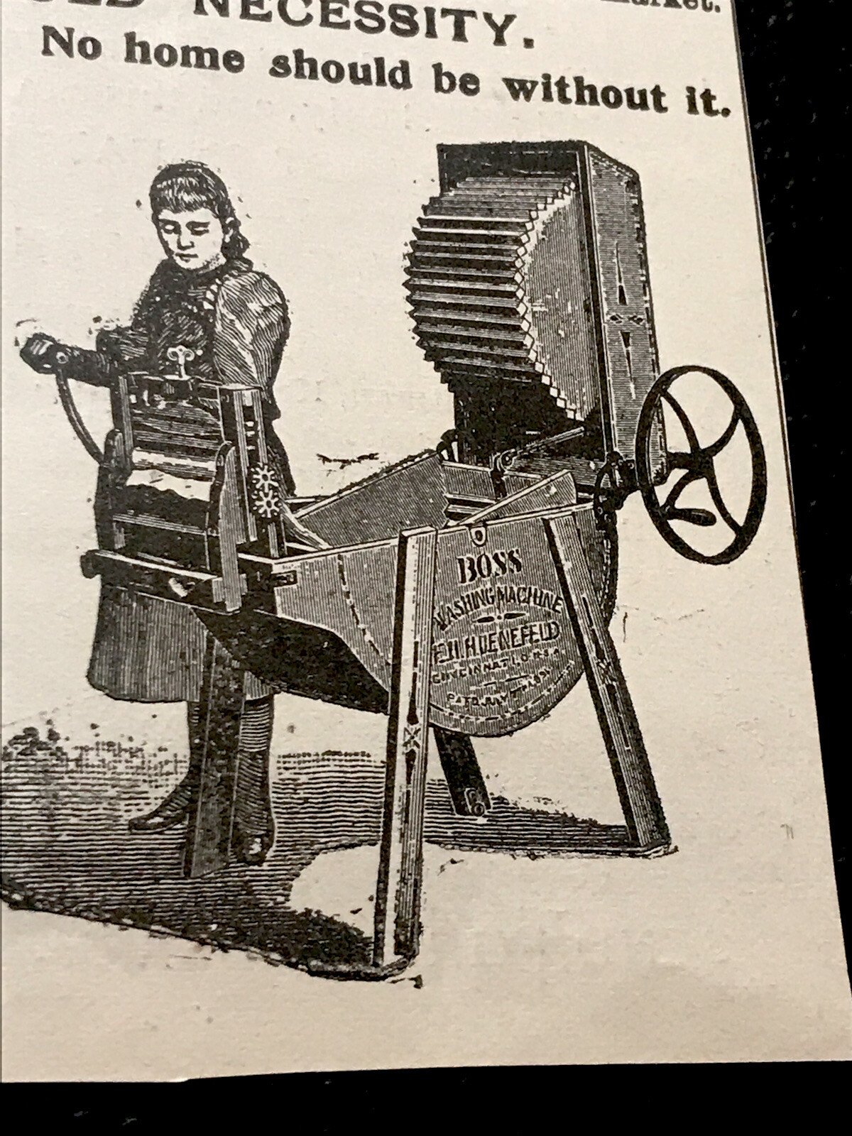 ORIGINAL 1897 Boss Washing Machine Farm Advertising – Cincinnati – Ohio