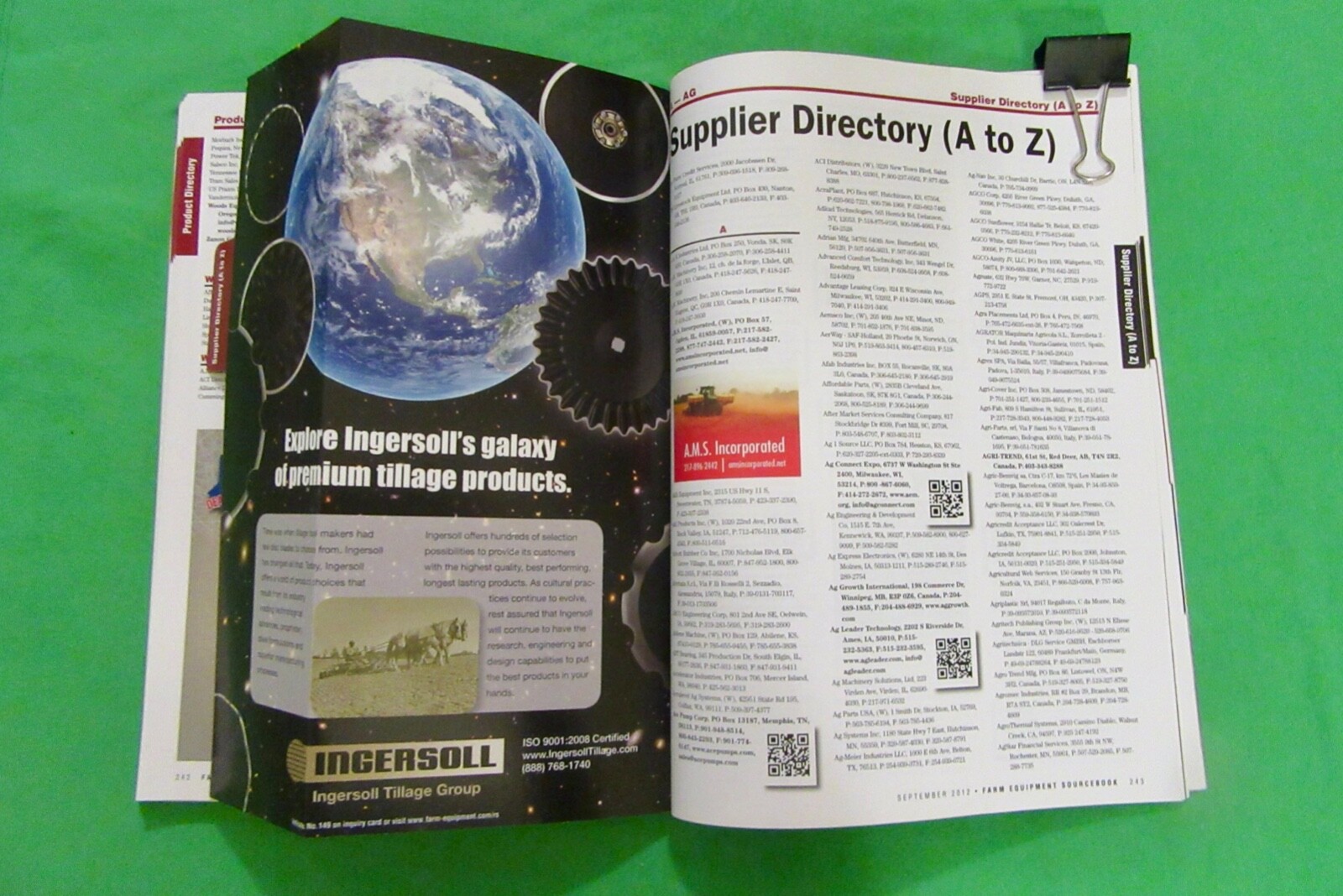 Farm Equipment Sourcebook 2013 ( September 2012) 9 Directories & 289 pages