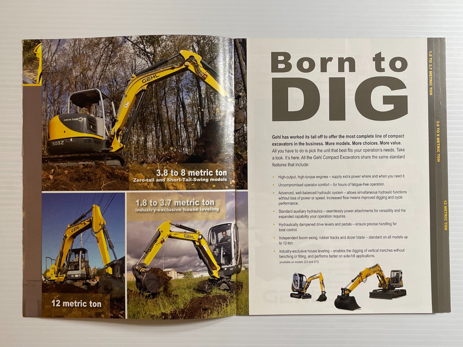 GEHL – Full Line of Compact Excavators Sales Brochure (Original Brochure) *2007*