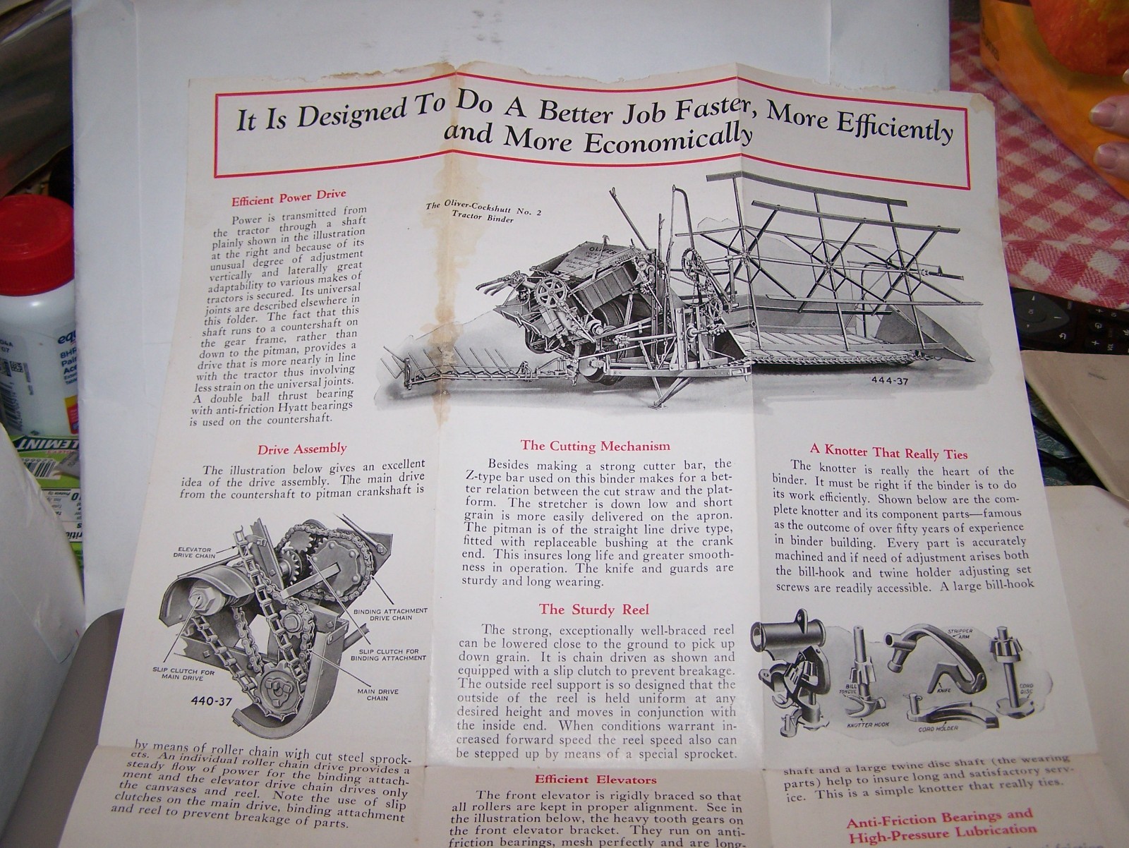 OLIVER COCKSHUTT Tractor Grain Binder #2 Sales Brochure Pamphlet Hit Miss Engine