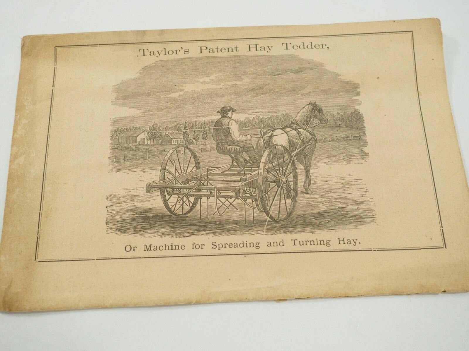 Ohio Mower Reaper & Taylor Patent Hay tender 18 page advertising pamphlet 1866