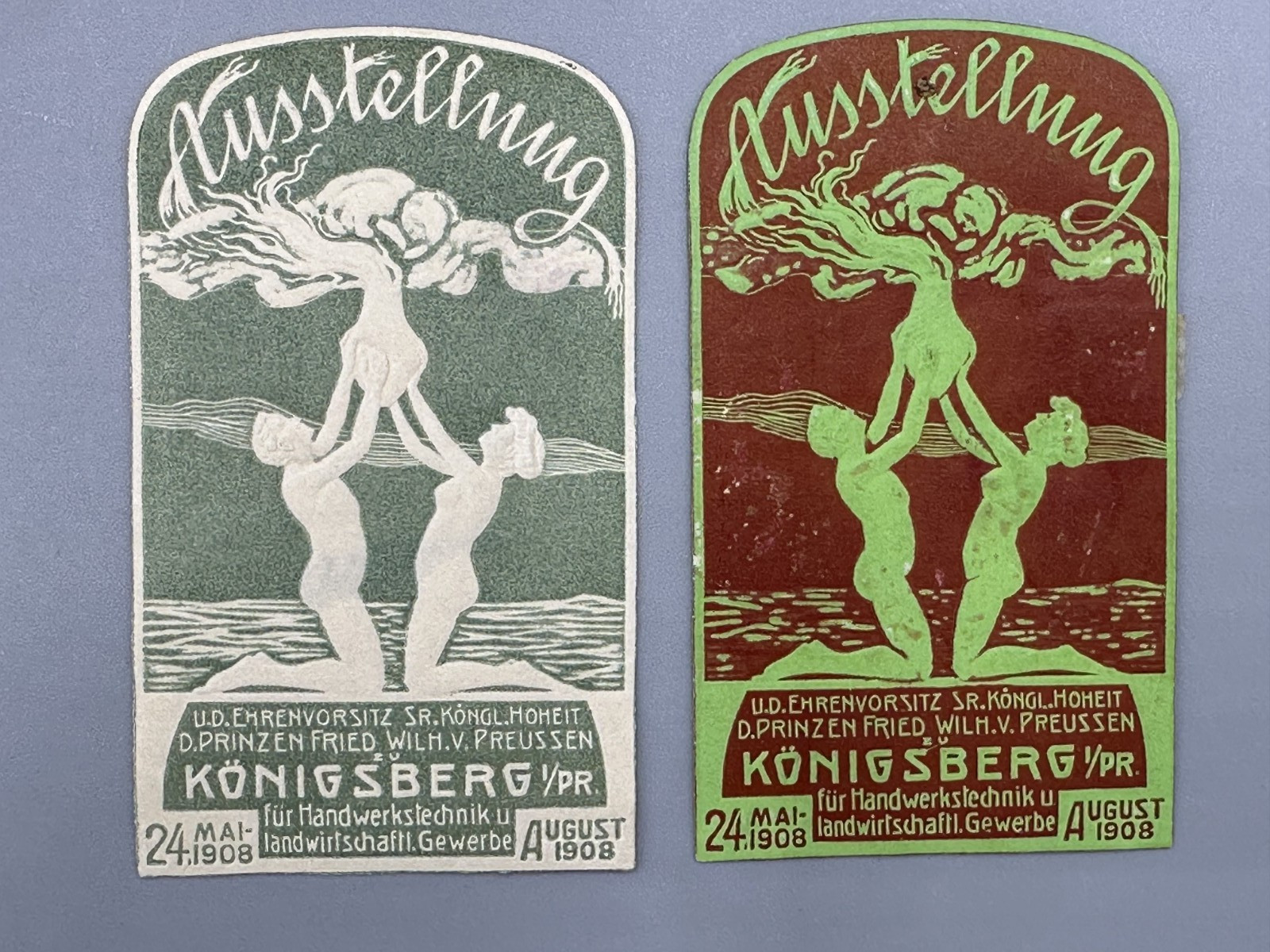 1908 KRONIGSBERG Germany FARM EXPO Agricultural Advertising POSTER STAMP