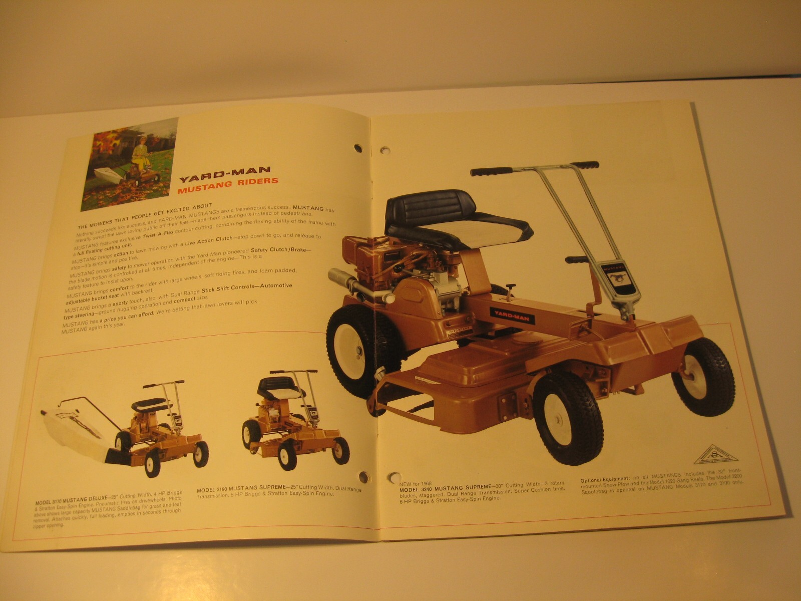 Yard-Man Lawn Mower Sales Brochure 1968 Tillers Snow Thrower
