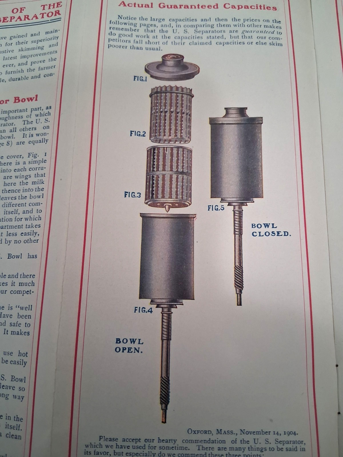 1906 U.S. Cream Separator Catalog Vermont Farm Machine Dairy Bellows Falls color