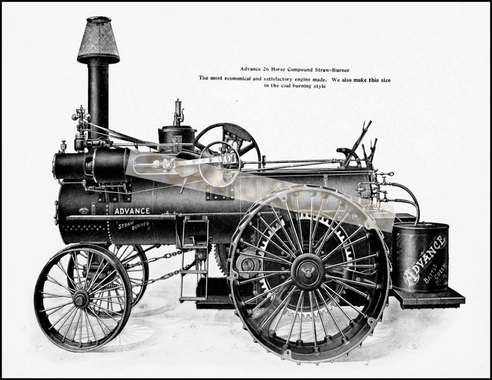 Advance Tractor Company Vintage Reproduction Photograph Print 8.5×11 inches
