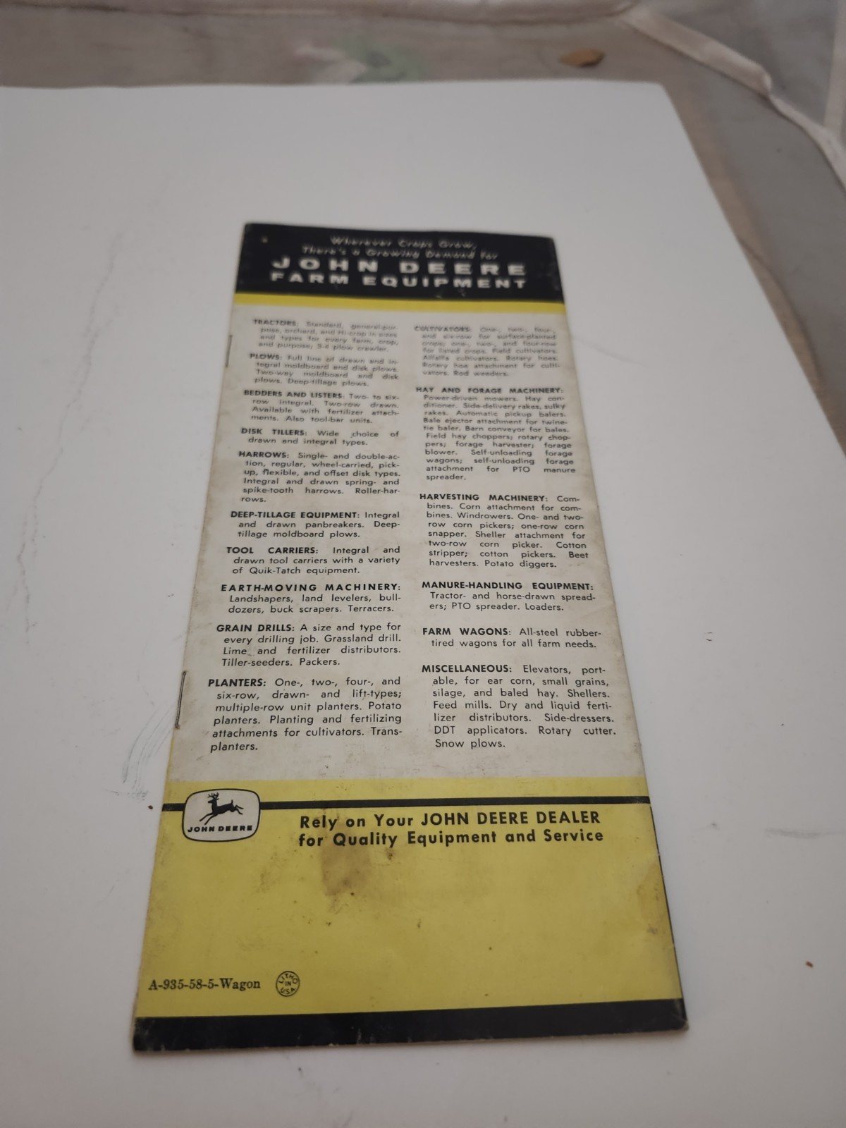 John Deere Big Four Wagons for 1958 Brochure FCCA