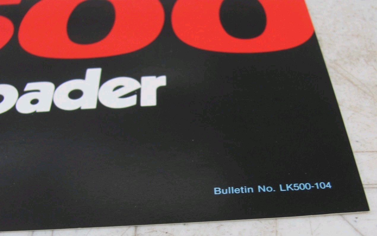 Kobelco LK500 Wheel Loader LK500-104 Sales Brochure 84093500 (F)