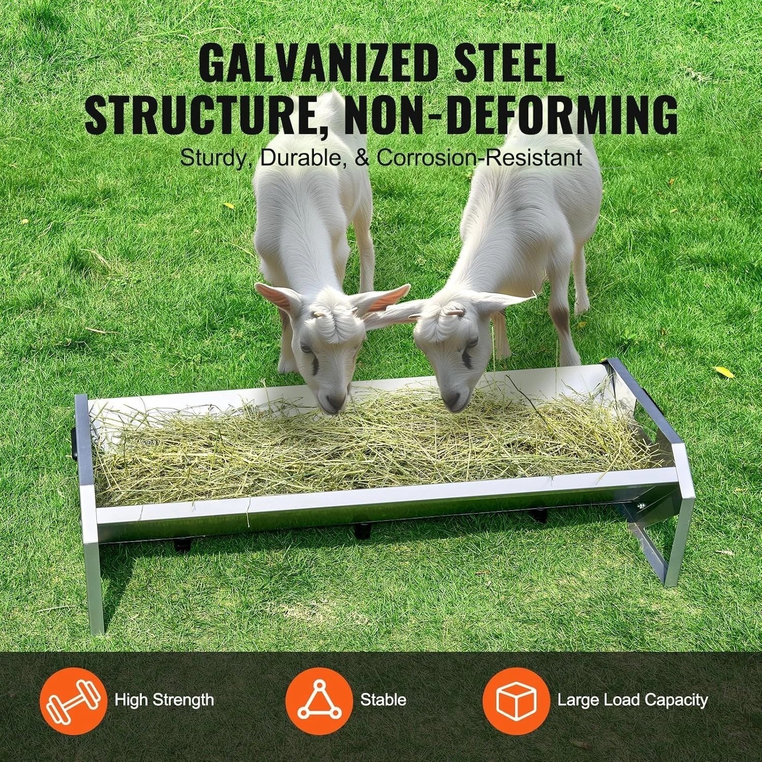 Efficient 22 Gallon Hay Feeder for Goats and Sheep – Heavy-Duty Construction