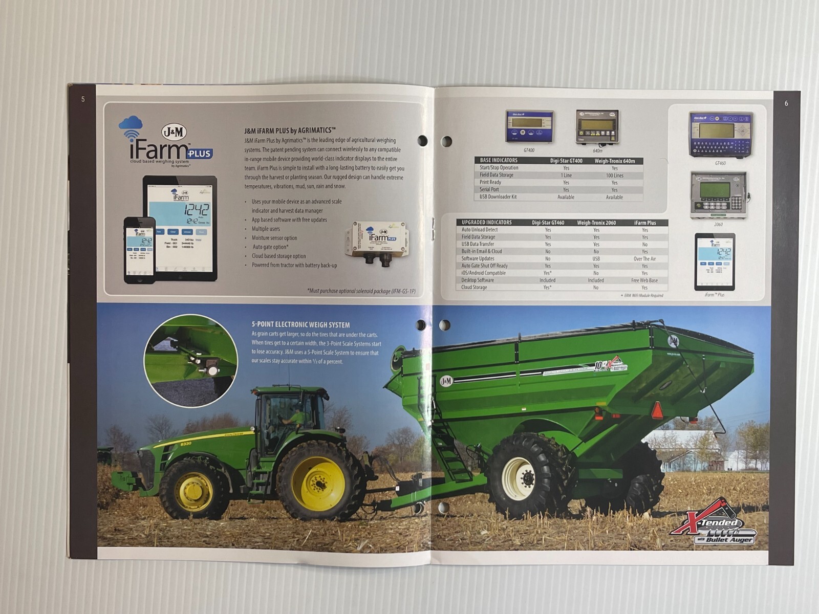 J&M X-Tended Reach Grain Carts Sales Brochure *2010s* (Showroom Sales Book)