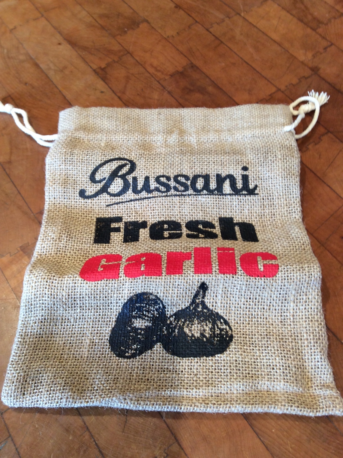 Bussani Fresh Garlic Sack Burlap Keep Your Garlic Fresh