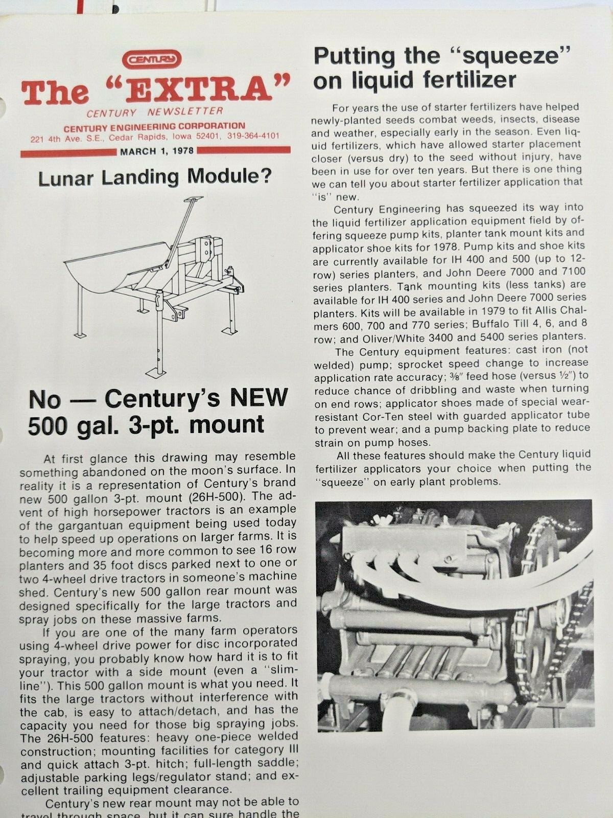 Vintage OEM 1977 70s Century Brochures Flyers Farm Equipment Dealer Price Lists