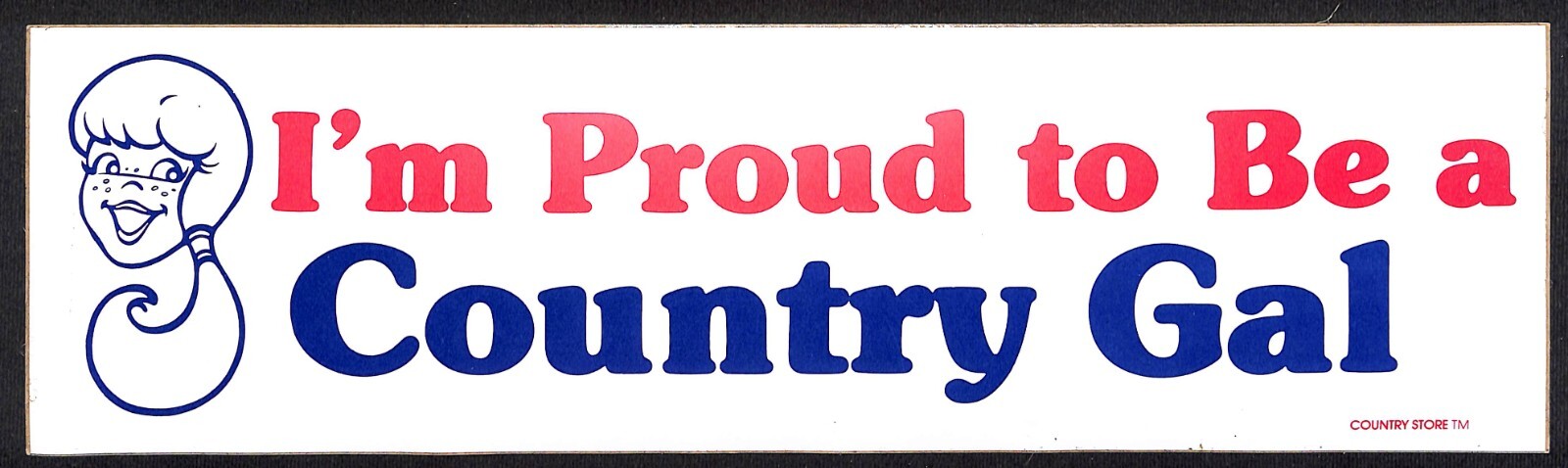 « I&rsquo;m Proud to be a Country Girl » Cute Funny Farming Bumper Sticker VGC