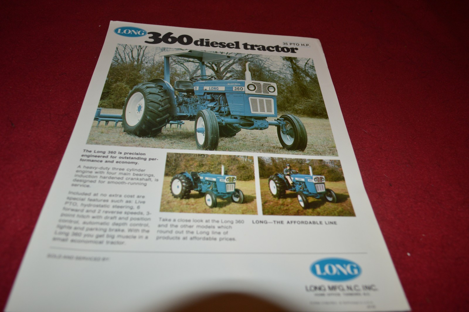 Long 360 Tractor Dealer&rsquo;s Brochure YABE8