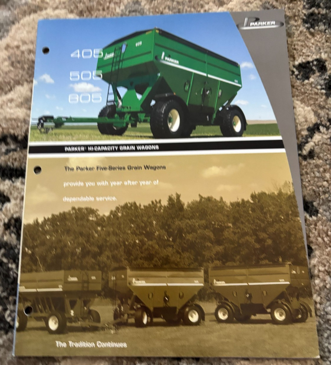 Parker 405 505 605 Grain Wagon Brochure FCCA